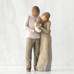 Willow Tree Adult & Child^We Are Three (Woman: Lighter Skin, Man: Darker Skin)