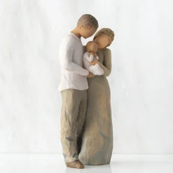 Willow Tree Adult & Child^We Are Three (Woman: Lighter Skin, Man: Darker Skin)